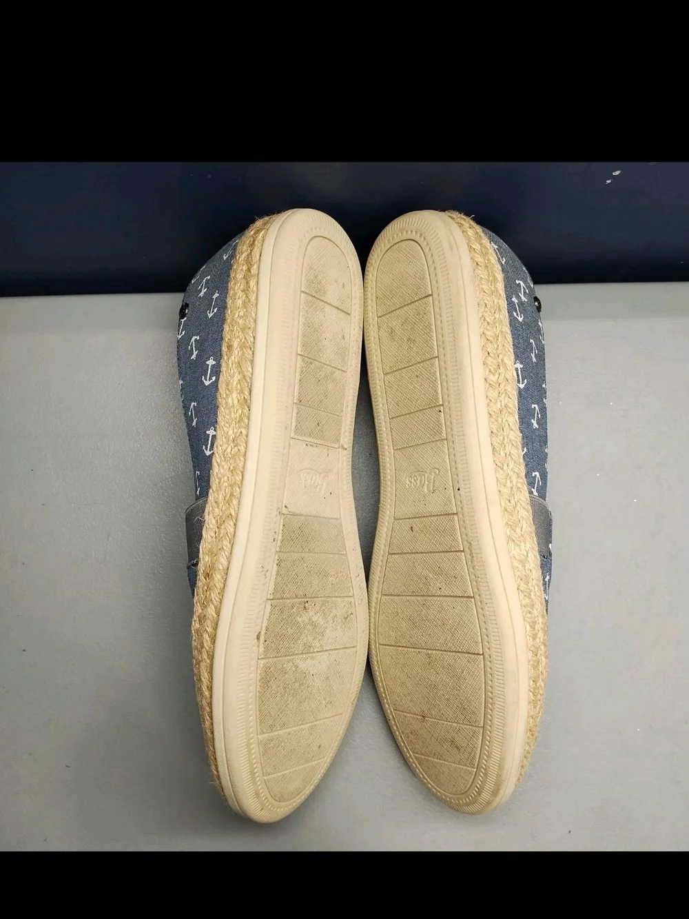 G.H. Bass & Co. Women's Multicolor Anchor Espadrilles Slip-Ons Size 9.5